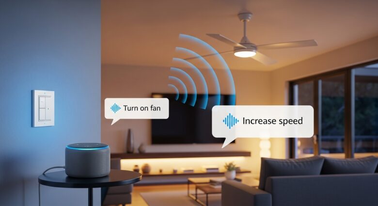 comandos de voz alexa ventilador teto interruptor smart