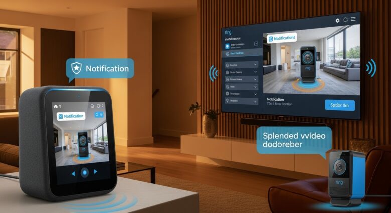 alexa ring camera tv notificação movimento integração